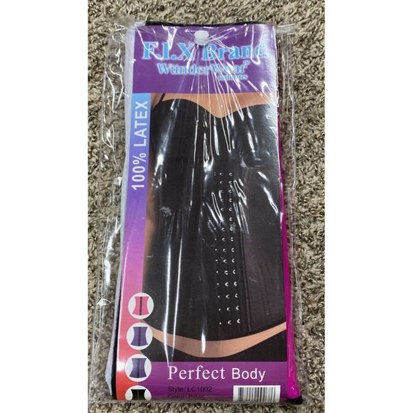 new F.I.X Brand wonderwear latex Corset Waist Trainer Pink XL - Picture 1 of 2